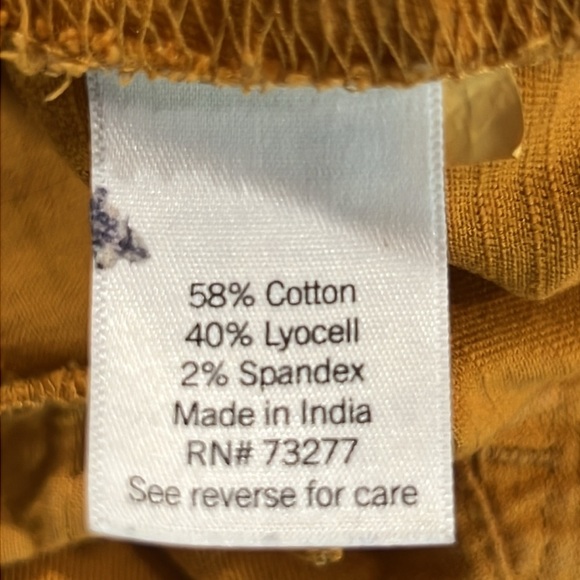 SO Utility Shorts S High Rise Golden Yellow Tan Relaxed Stretch Casual Boho - Picture 8 of 8